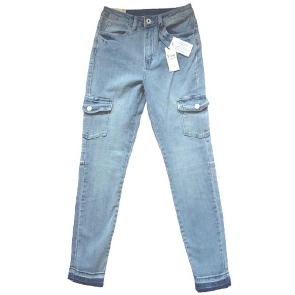 Dex "Zoe" High Rise "Blue Light Acid" Wash Skinny Jean NEW Sz. 26 - Picture 1 of 13